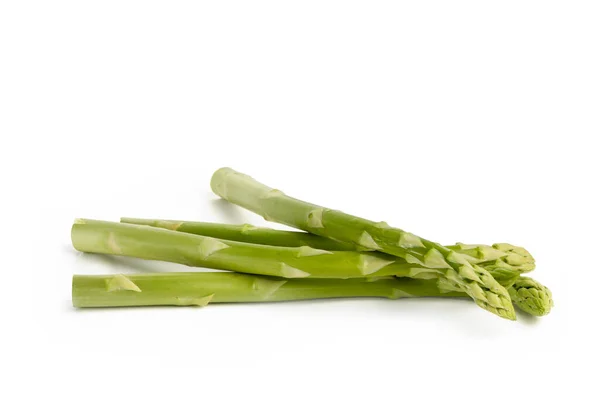 Frischer Grüner Spargel Auf Weißem Isoliertem Hintergrund Grüner Spargel Isoliert — Stockfoto