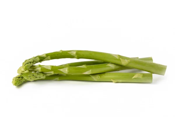 Bouquet Asperges Vertes Fraîches Isolées Sur Fond Blanc Asperges Fraîchement — Photo