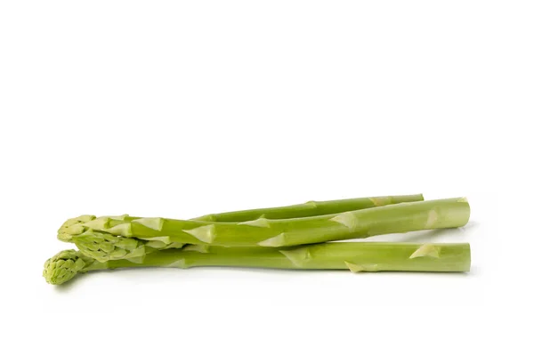 Ein Bündel Frischer Grüner Spargel Isoliert Auf Weißem Hintergrund Frisch — Stockfoto