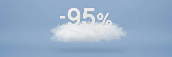 Знижка Великі Знижки Продажі Дев Яносто Яти Відсотків Числа Плавають — стокове фото