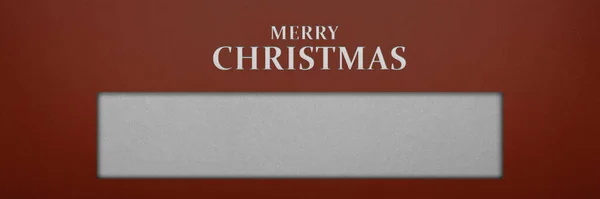 Christmas Banner Card Holiday Design Greeting Cards Red Background Paper — Stock Photo, Image