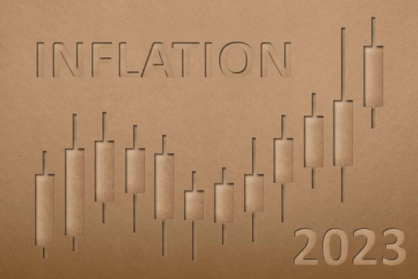 Inflation Increasing Inflation 2023 Uncontrolled Inflation Stagflation Price Rise Concept — 스톡 사진