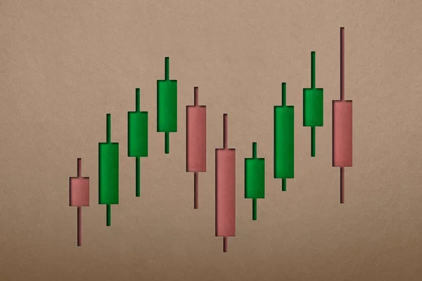 Financial Chart Stock Market Growth Charts Business Investment Market Trading — 스톡 사진