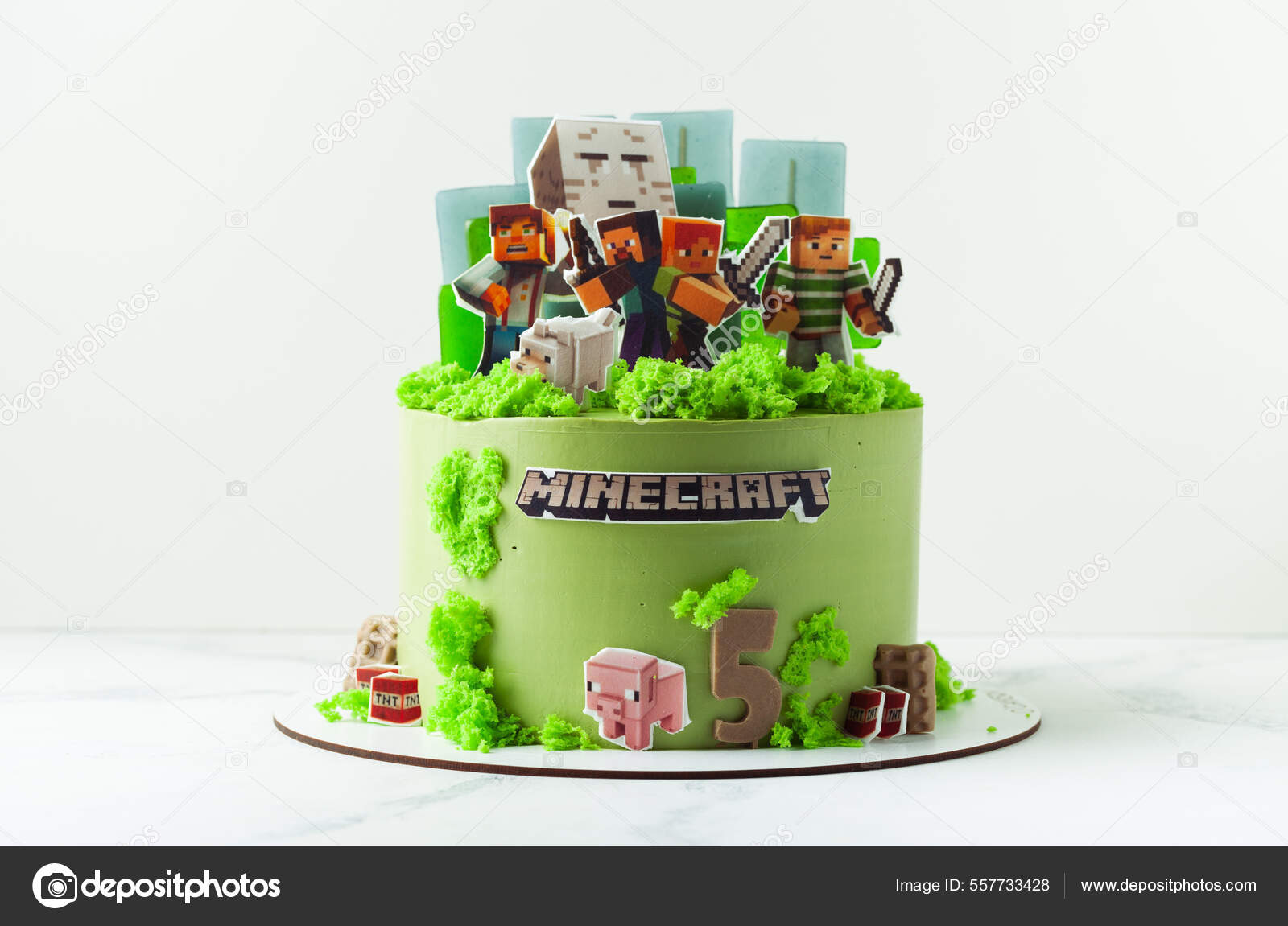 Gâteau personnages Minecraft