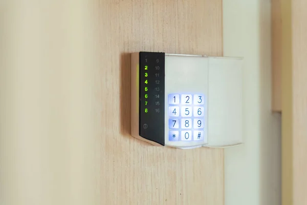 Numpad Remote Control Panel Security System Apartment Activating Modern Alarm — Stock Photo, Image
