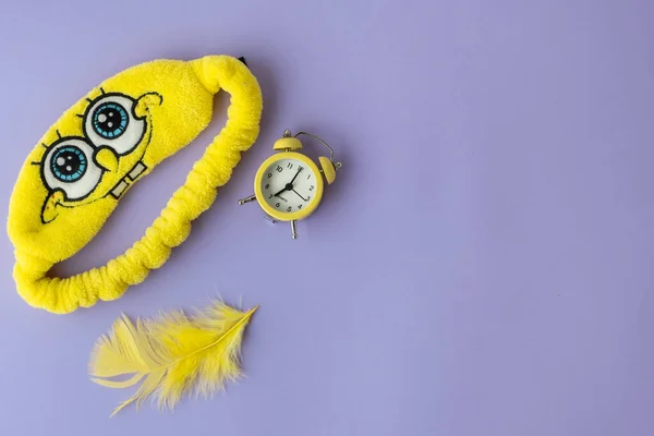 Kyiv Ukraine July Sponge Bob Themed Sleep Mask Next Yellow – stockfoto