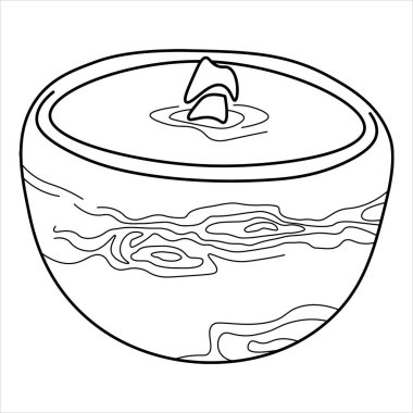 Aroma mumu. Doodle vektör çizimi. Çizgili el çizimi sanat.