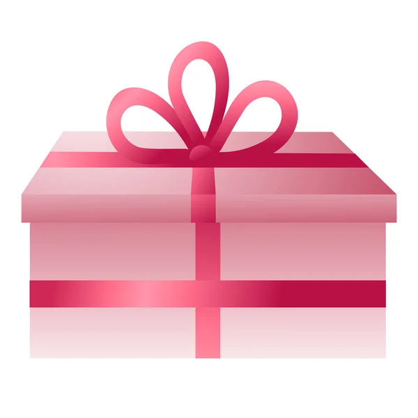 Vettore scatola regalo rosso con nastro isolato su sfondo bianco — Vettoriale Stock