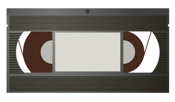 Vector retro videotape isolated on white background — Stock Vector