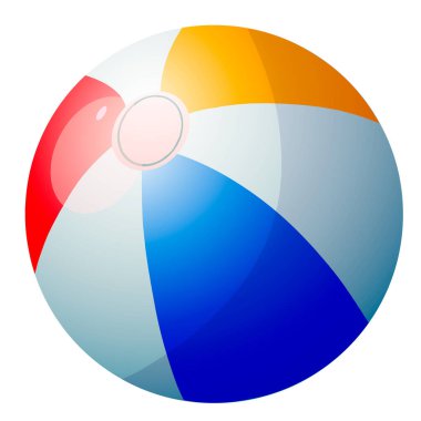 Vektör illüstrasyon çok renkli plaj topu beyaz arkaplanda izole.