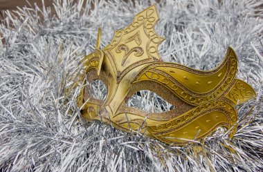 Gösterişli karnaval maskesi. yakın plan