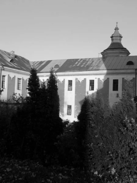 Het Historische Deel Van Oude Stad Oude Stadsgebouwen Voormalig Jezuïetencollege — Stockfoto