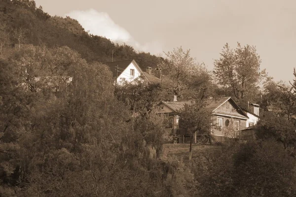 Maison Bois Dans Village Ukrainien — Photo