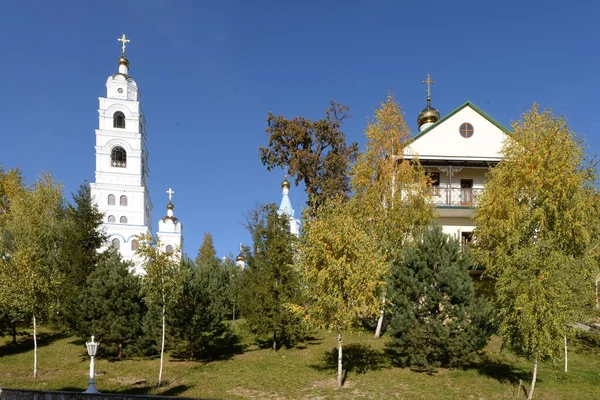 Church All Saints Pochayiv Holy Monastery Dukhovskoi — Stock Photo, Image