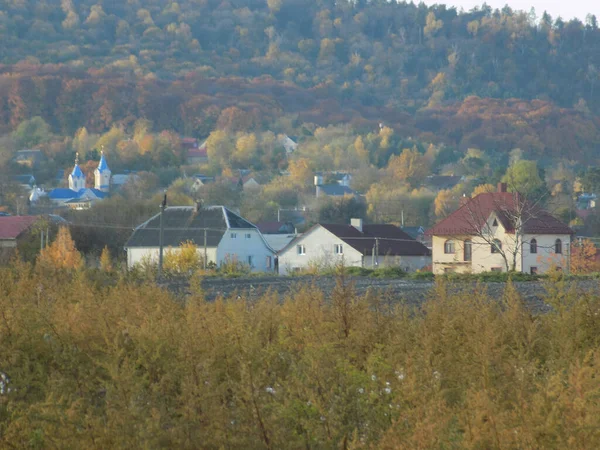 Trä Hus Den Ukrainska Byn — Stockfoto