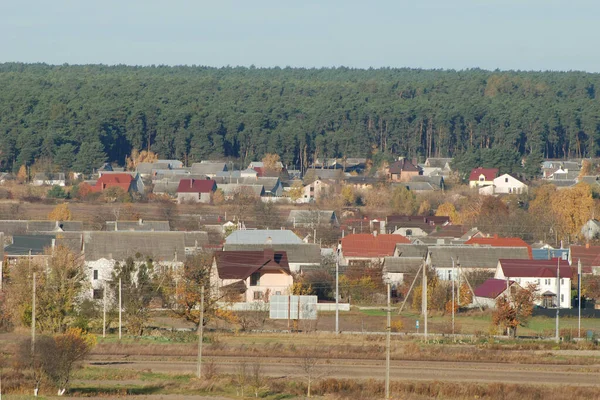 Дерев Яний Будинок Українському Селі — стокове фото