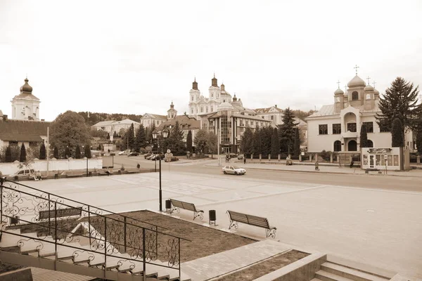 Eski Şehrin Tarihi Kısmı Eski Kasaba Central Street — Stok fotoğraf