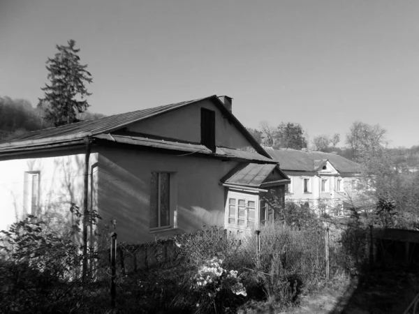 Der Historische Teil Der Altstadt Alte Wohngebäude Einer Kleinen Stadt — Stockfoto