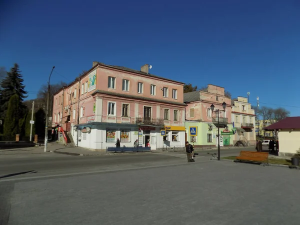 Eski Kasabanın Küçük Bir Caddesi Eski Şehrin Tarihi Kısmı — Stok fotoğraf