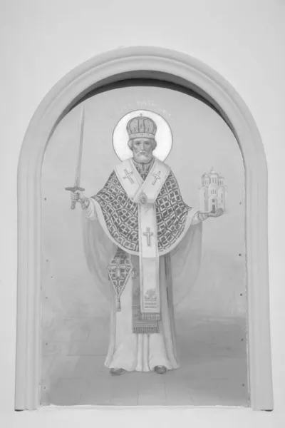 Ícone São Nicolau Mosteiro Santa Epifania — Fotografia de Stock
