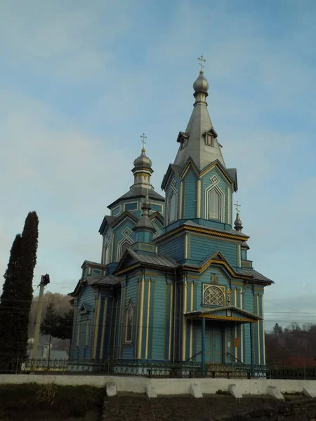 Starý Dřevěný Kostel Kostel Kříže Kremenets — Stock fotografie