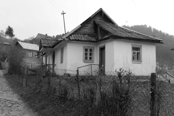 Casa Madera Aldea Ucraniana — Foto de Stock