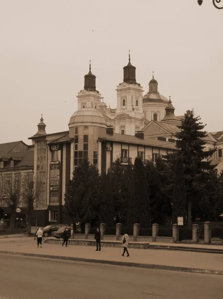 Historická Část Starého Města Staré Město Centrální Ulice Katedrála Transformace — Stock fotografie