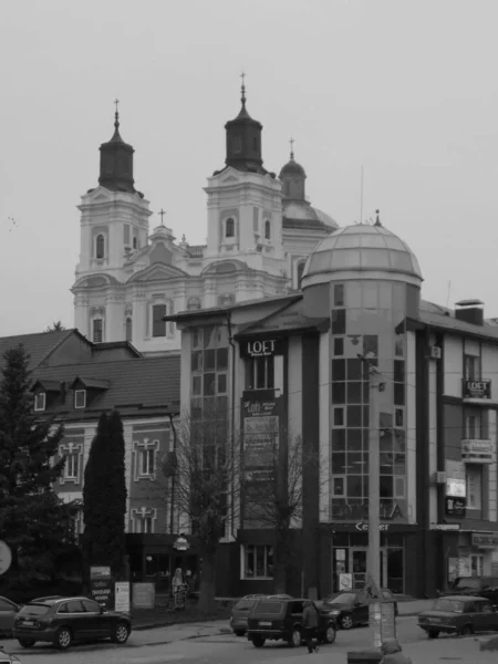 Zabytkowa Część Starego Miasta Stare Miasto Centralna Ulica Katedra Przemienienia — Zdjęcie stockowe