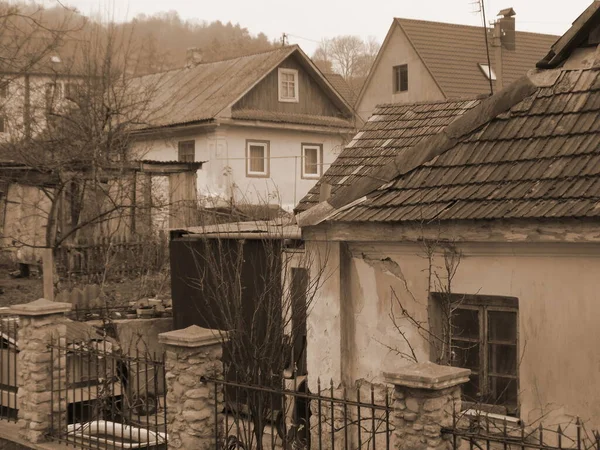 Casa Legno Nel Villaggio Ucraino — Foto Stock