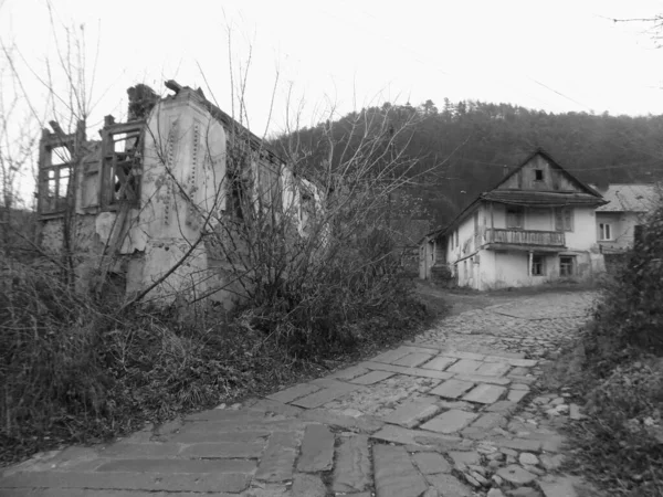 Maison Bois Dans Village Ukrainien — Photo