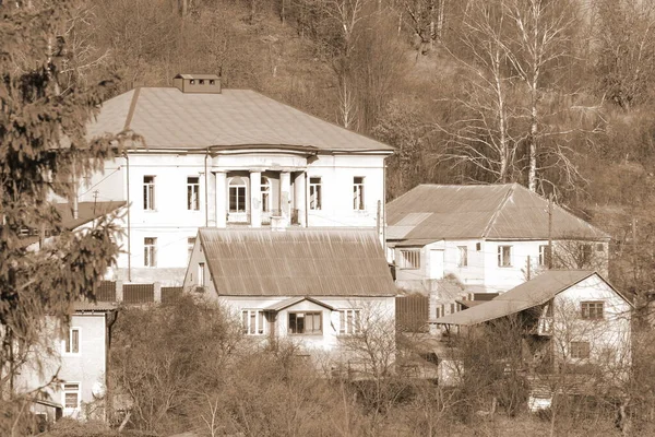 Vista Dalla Finestra Verso Città — Foto Stock