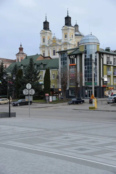 Zabytkowa Część Starego Miasta Stare Miasto Centralna Ulica Katedra Przemienienia — Zdjęcie stockowe