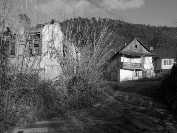 Casa Legno Nel Villaggio Ucraino — Foto Stock