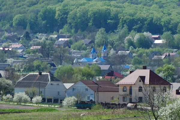 Деревянный Дом Украинской Деревне — стоковое фото