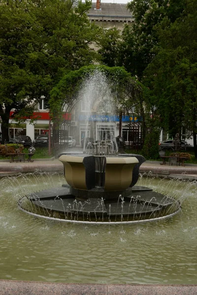 Plaza Del Casco Antiguo Fuente Parque Viejofuente Margarita — Foto de Stock