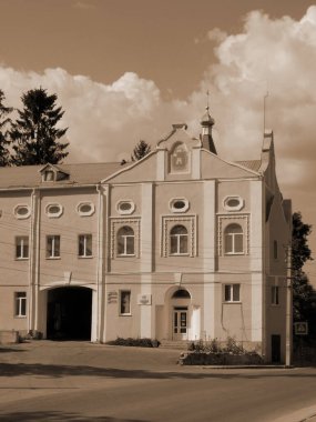 Eski şehrin tarihi kısmı. Epifani Manastırı 'nı inşa eden manastır.          