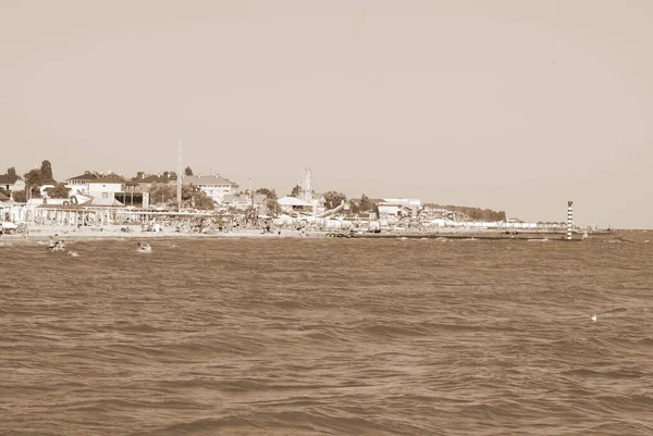 Una Ciudad Orillas Del Mar Negro Puerto Hierro Distrito Holoprystan —  Fotos de Stock