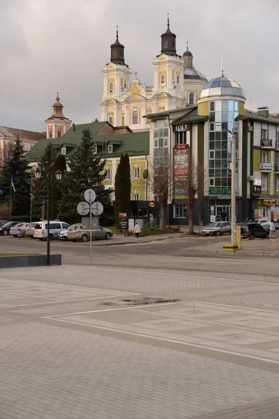 Zabytkowa Część Starego Miasta Stare Miasto Centralna Ulica Katedra Przemienienia — Zdjęcie stockowe