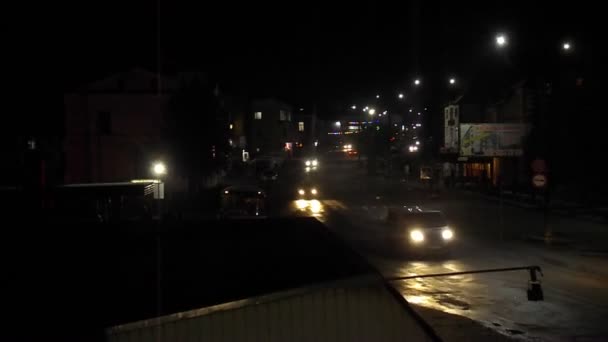 Luces Nocturnas Ciudad Vieja — Vídeos de Stock