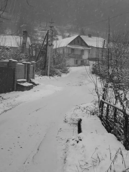 Holzhaus Ukrainischen Dorf — Stockfoto