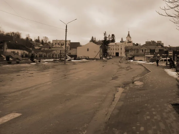 Eski Şehrin Tarihi Kısmı Eski Kasaba Central Street — Stok fotoğraf