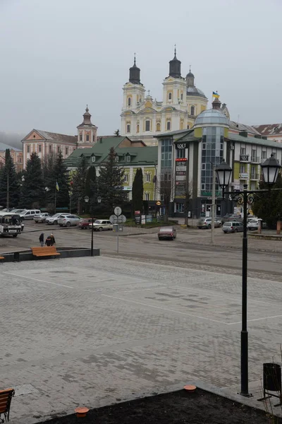 Zabytkowa Część Starego Miasta Stare Miasto Centralna Ulica Katedra Przemienienia — Zdjęcie stockowe