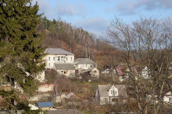 Der Blick Aus Dem Fenster Auf Die Stadt — Stockfoto