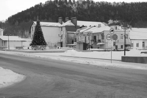 Albero Natale Nel Centro Storico Albero Natale Centro Storico — Foto Stock