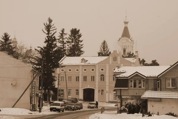 Der Historische Teil Der Altstadt Monasheskyy Gebäude Epiphany Kloster — Stockfoto