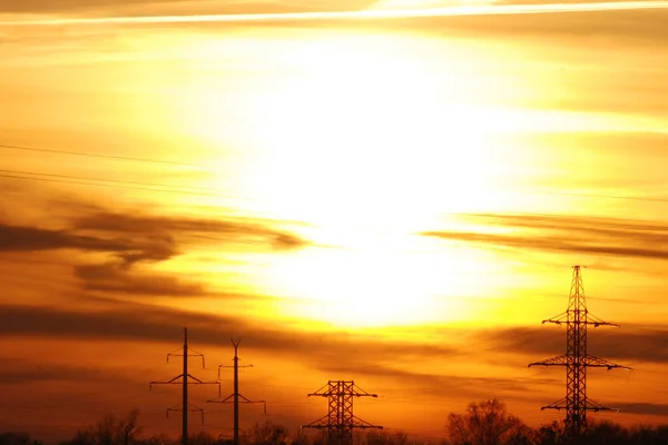 Puesta Sol Cielo Nocturno —  Fotos de Stock