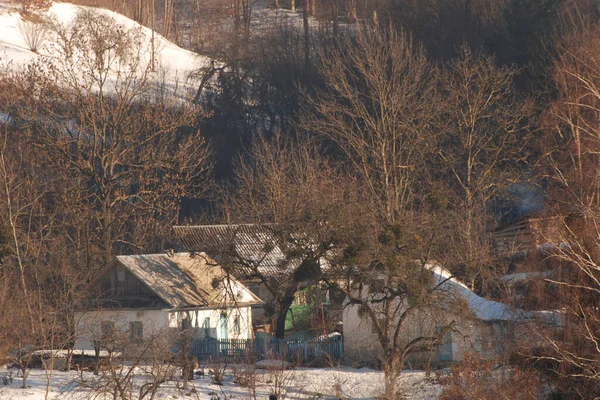 Ukrayna Köyündeki Ahşap — Stok fotoğraf