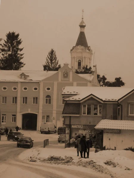 Den Historiska Delen Den Gamla Staden Monasheskyy Byggnad Epiphany Kloster — Stockfoto