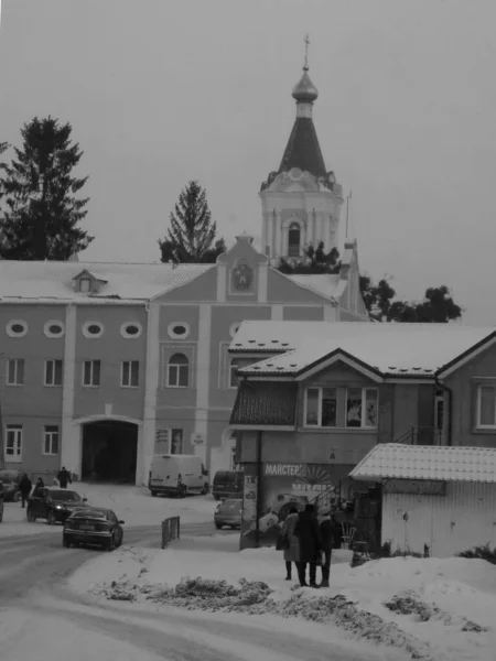 Parte Histórica Cidade Velha Monasheskyy Edifício Epifania Mosteiro — Fotografia de Stock