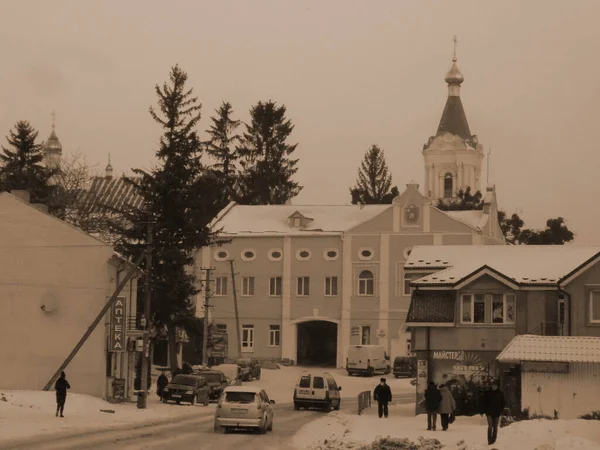 Historic Part Old Town Monasheskyy Building Epiphany Monastery — Stock Photo, Image